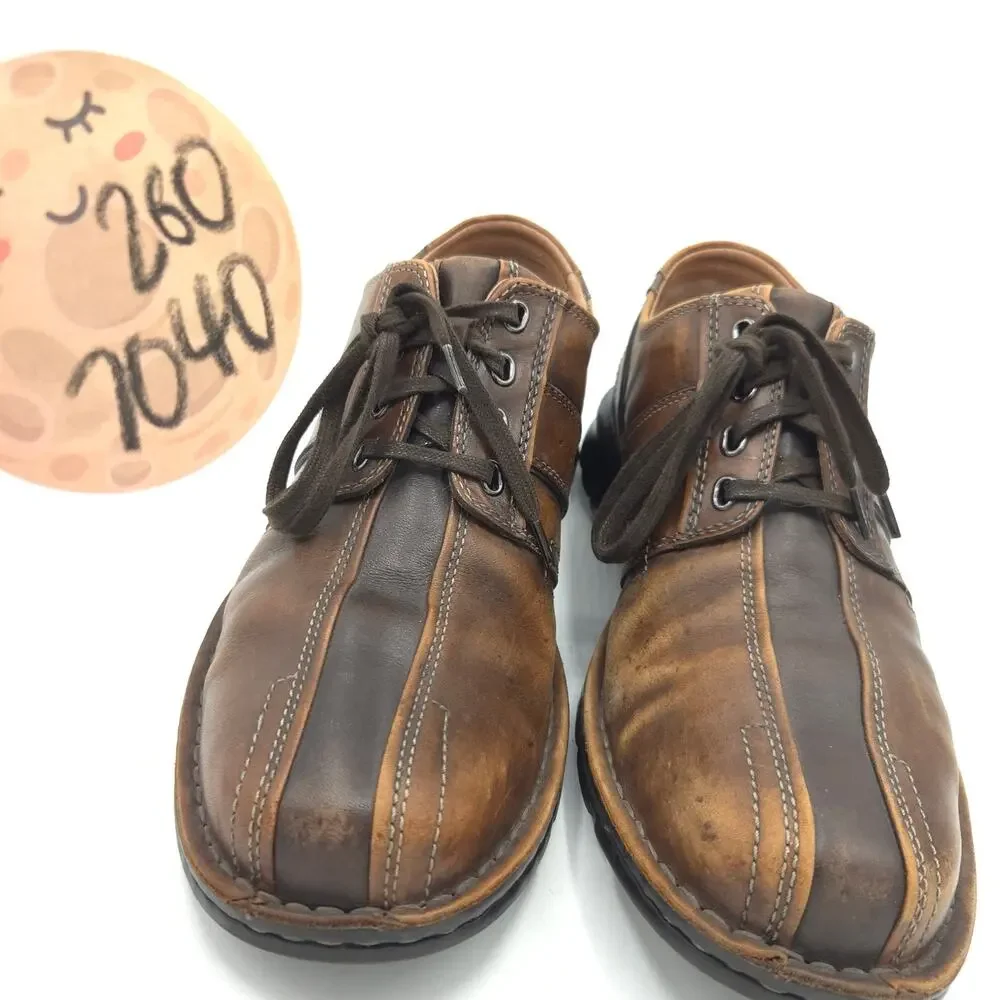 Clarks Touareg Vibe Oxford Men's Size 10.5 Brown Leather Shoes